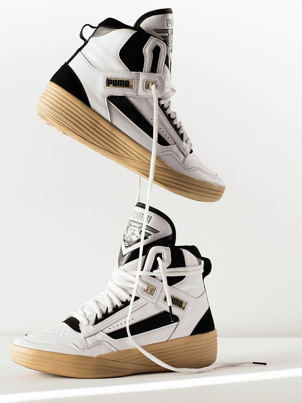 Puma x Rhude x Kuzma Mid White/Black Clyde all-Pro Sneaker Sz 11.5 Men’s